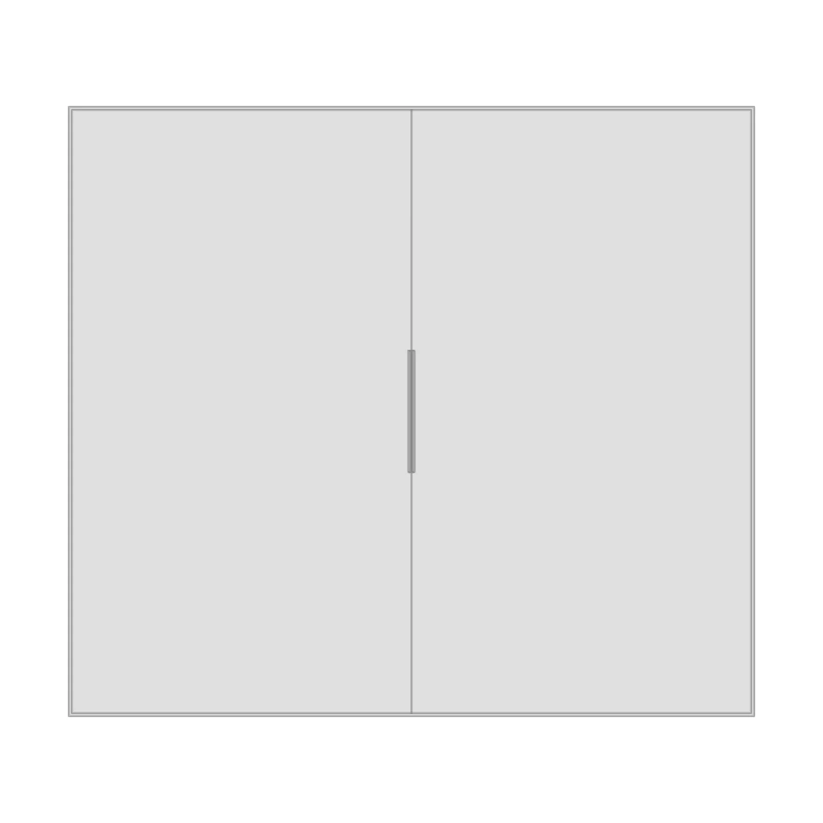 French Door Fridge — 2D floor-plan symbol