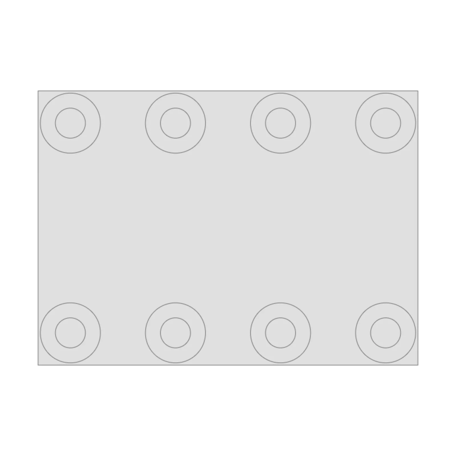 Range 36" — 2D floor-plan symbol
