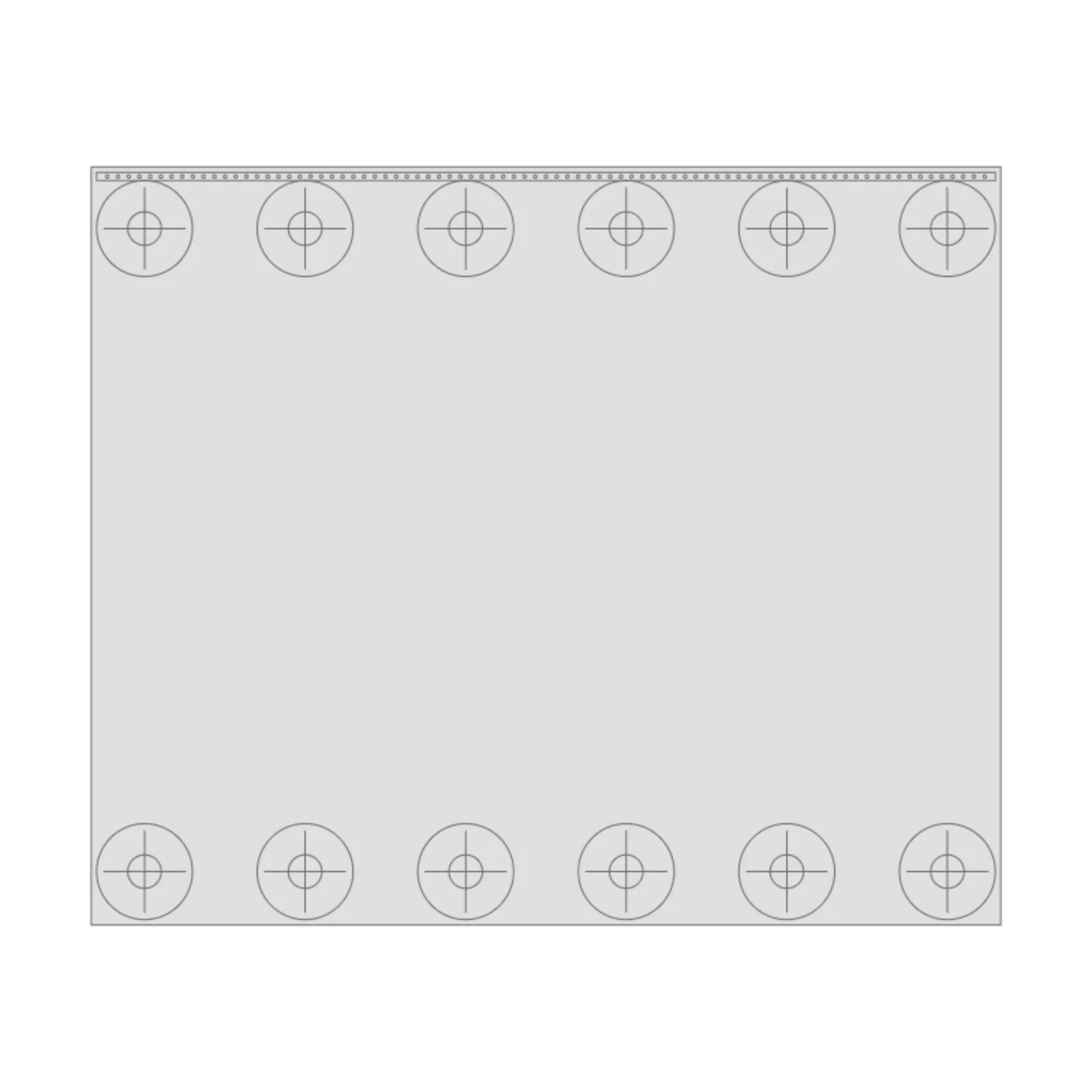Industrial Gas Range 36" — 2D floor-plan symbol