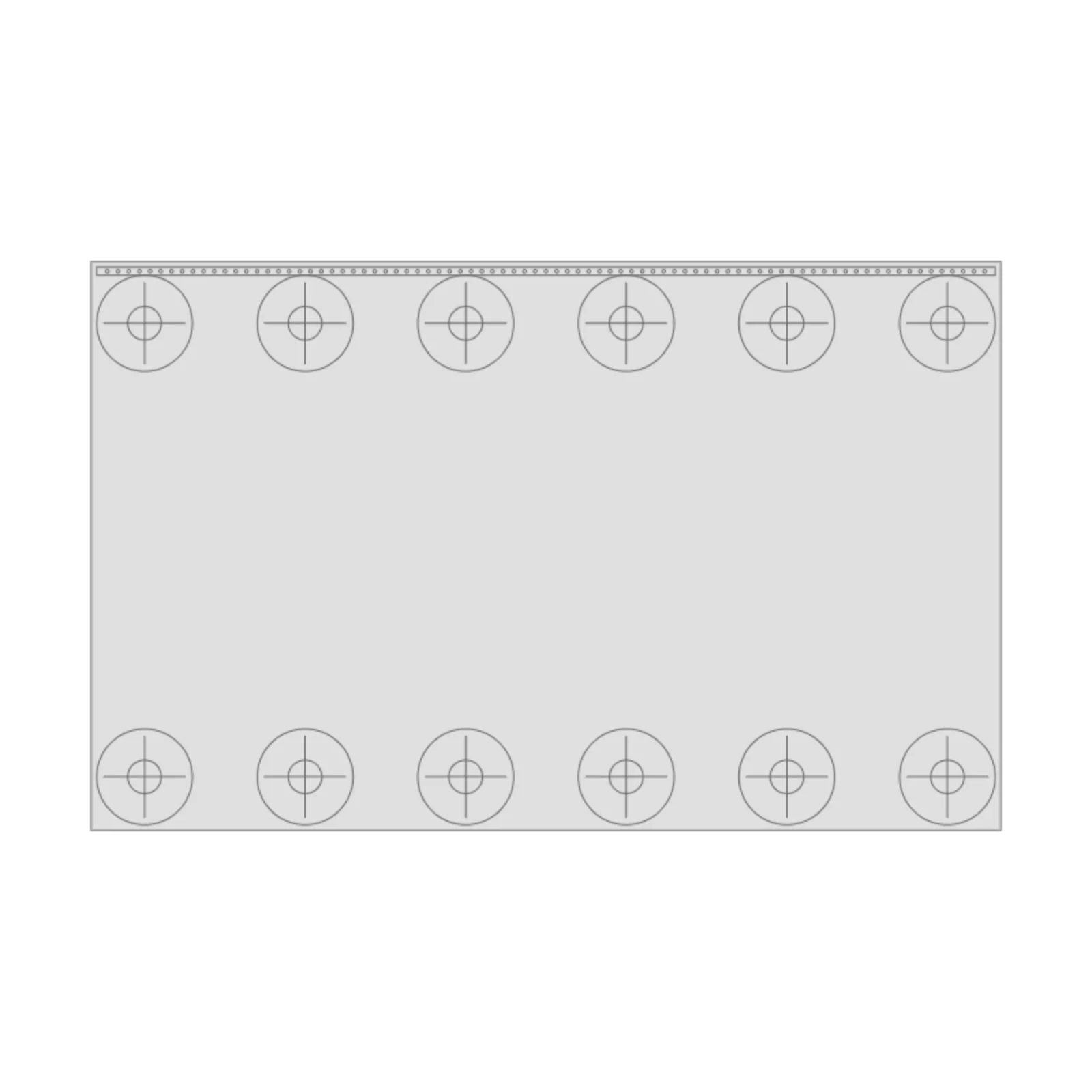 Industrial Gas Range 48" — 2D floor-plan symbol