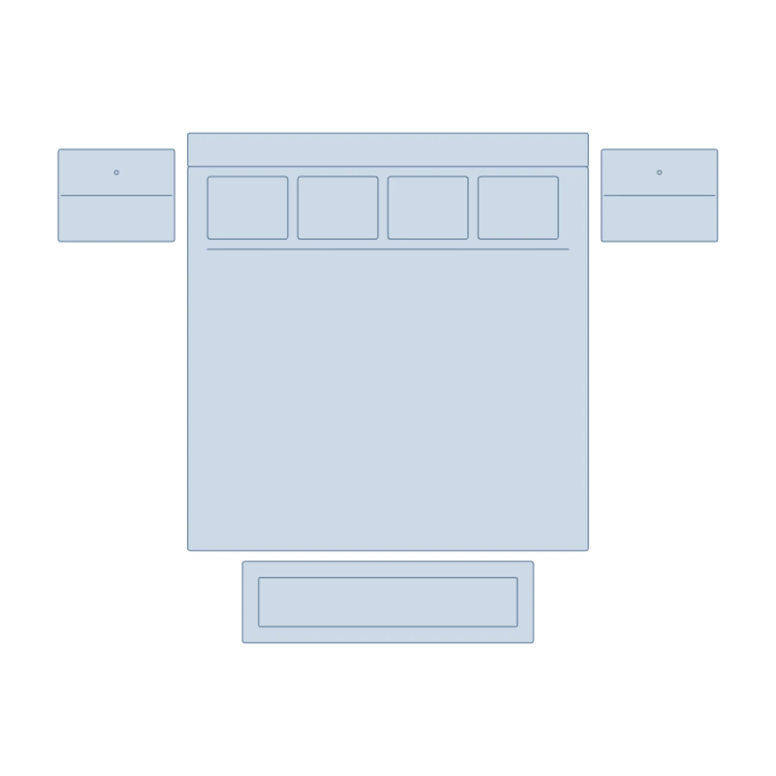 Master Suite Set — 2D floor-plan symbol