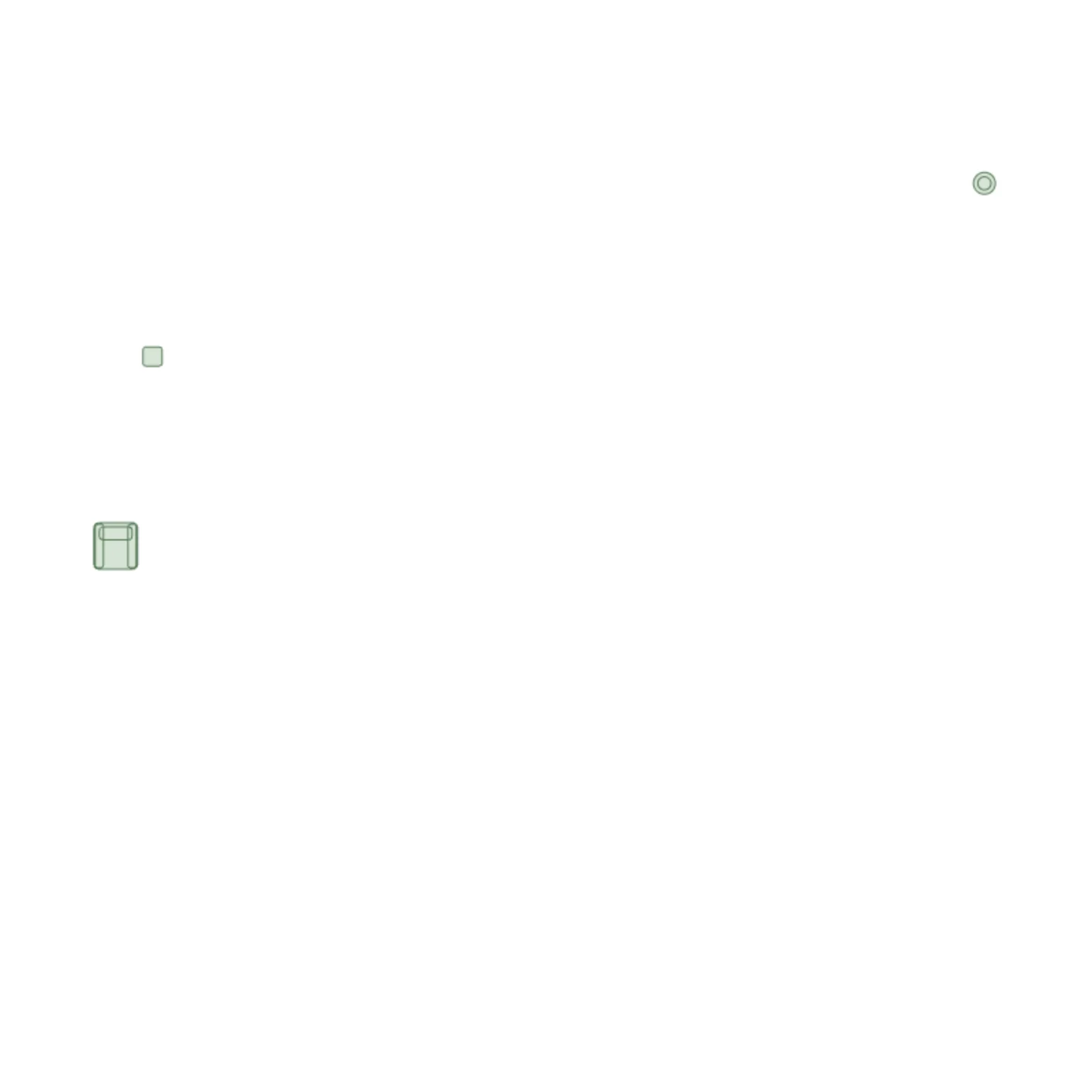Reading Nook — 2D floor-plan symbol