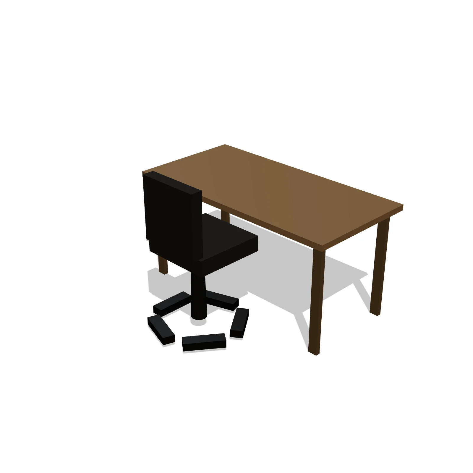 Desk + Chair Setup — 3D preview