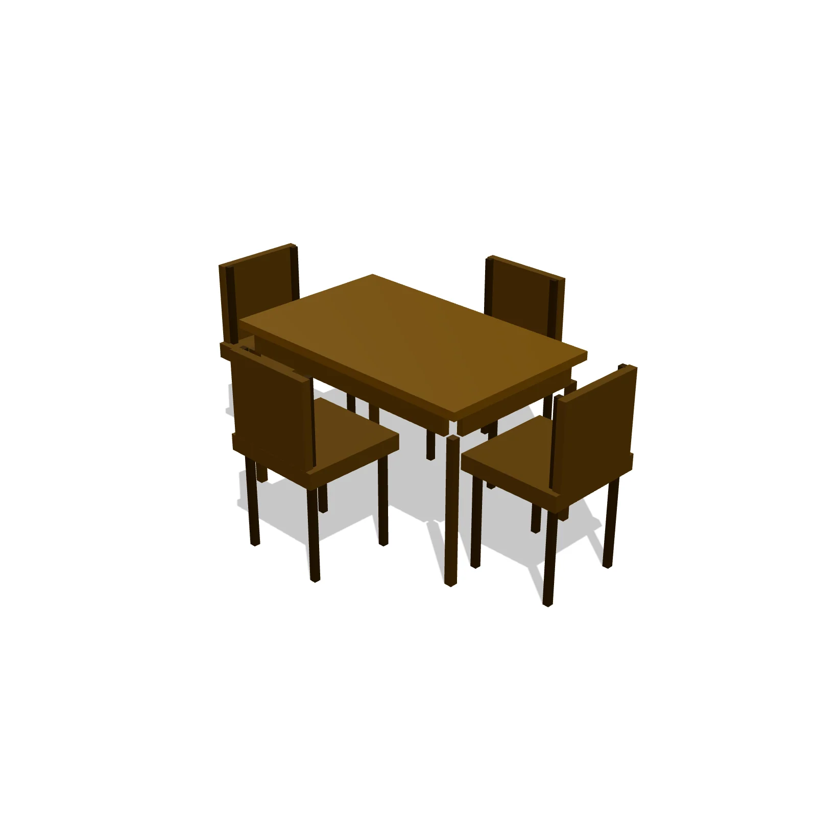 4-Chair Dining Set — 3D preview