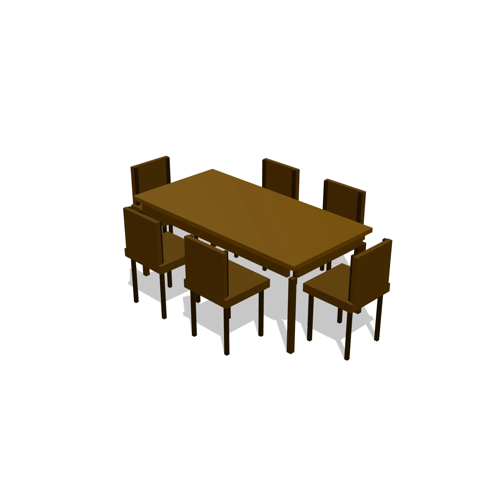 6-Chair Dining Set — 3D preview