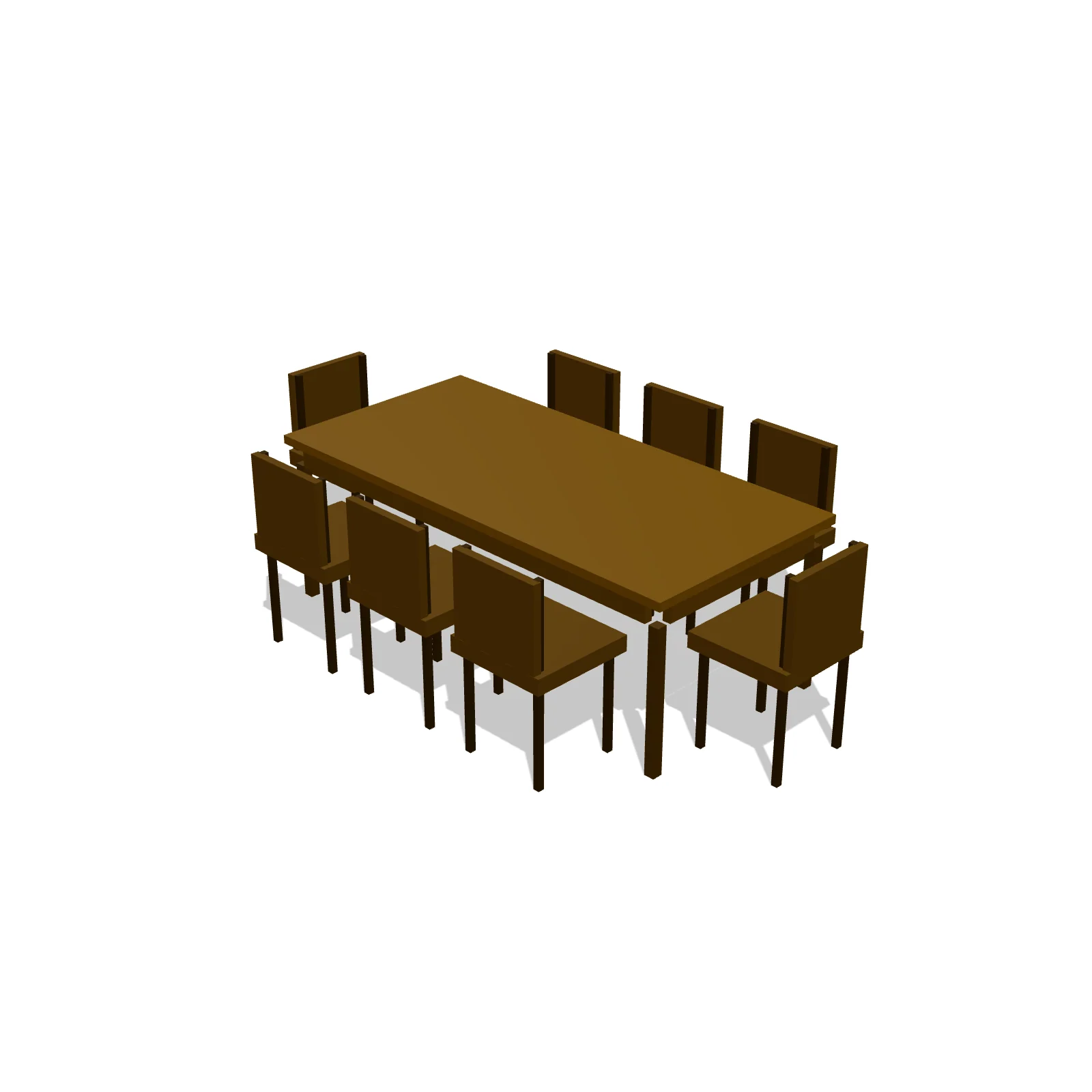 8-Chair Dining Set — 3D preview