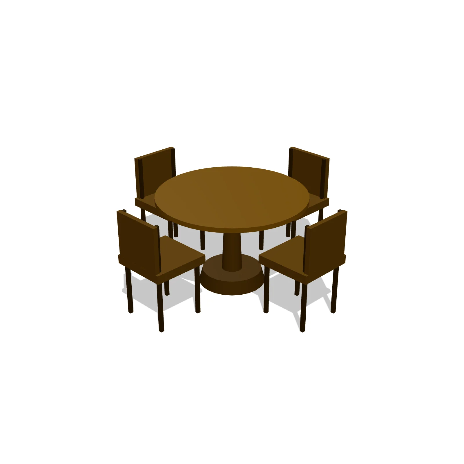 Round 4-Chair Set — 3D preview