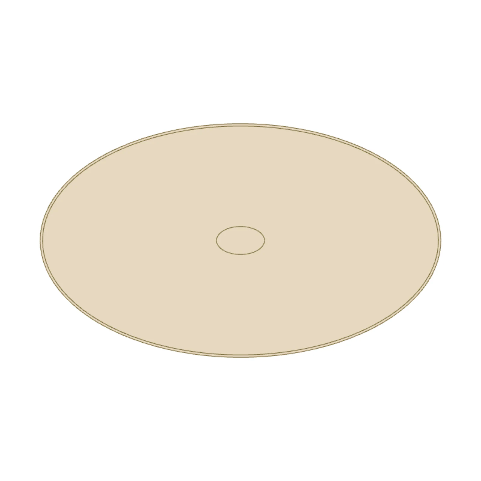 Oval Table 72" — 2D floor-plan symbol