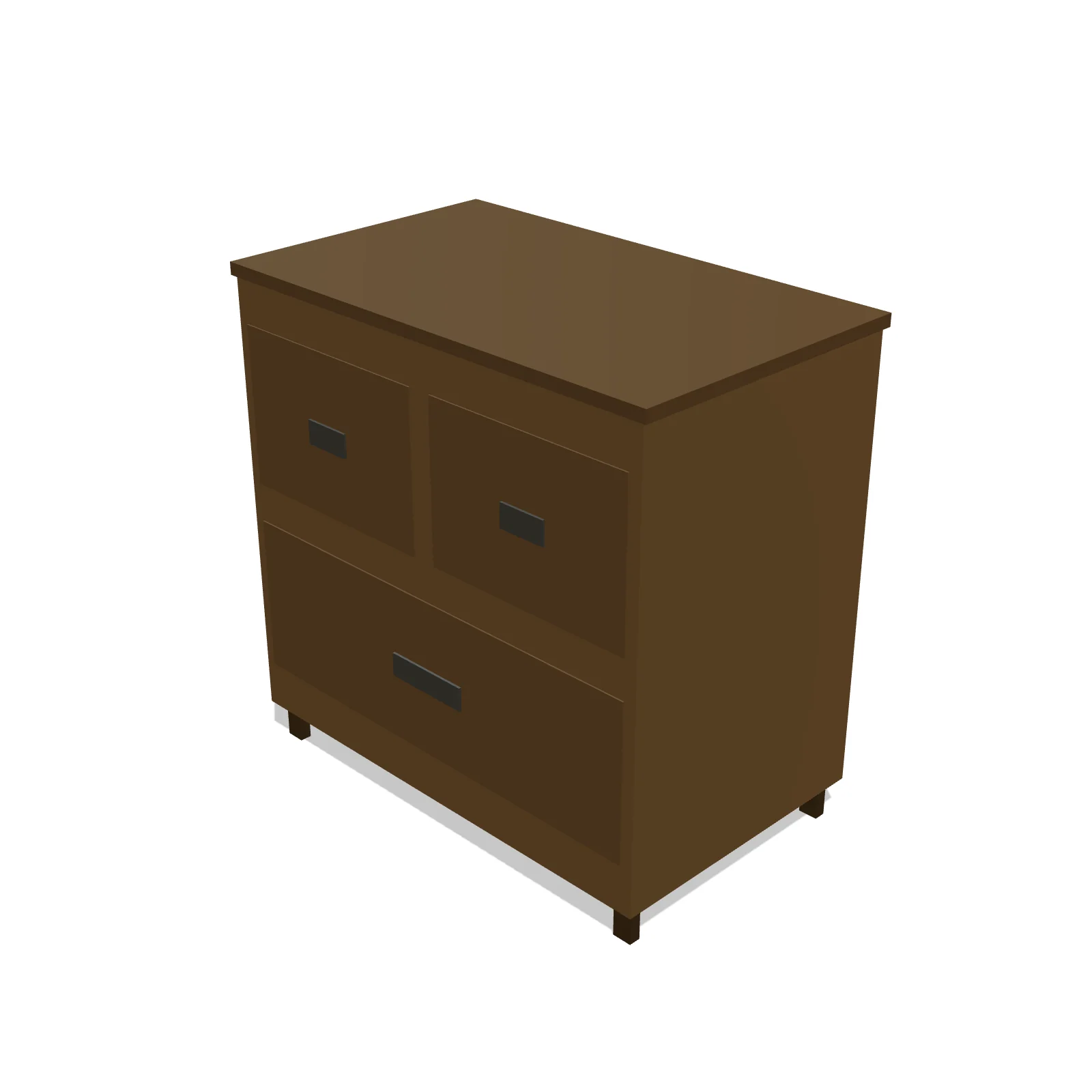3-Drawer Dresser — 3D preview