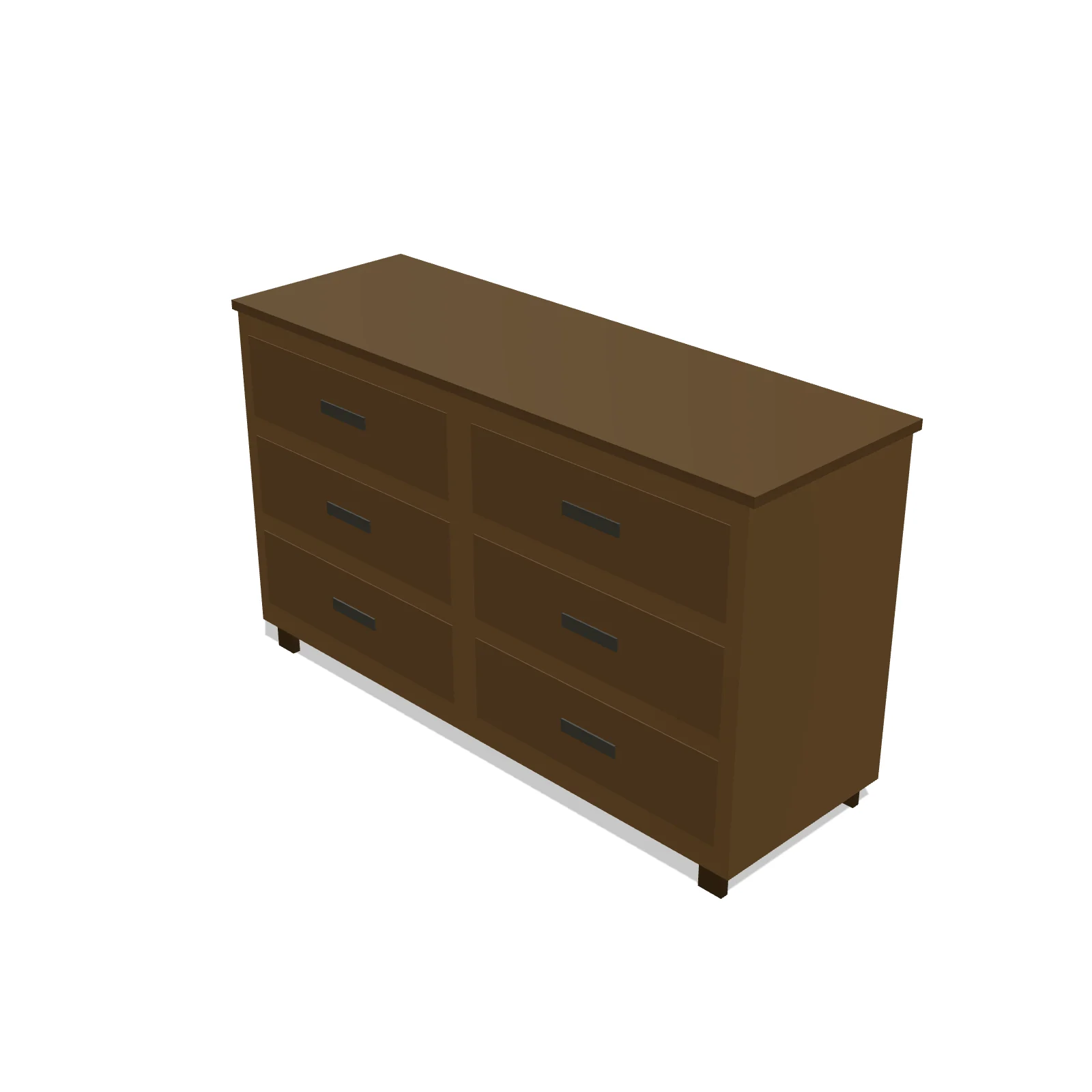 6-Drawer Dresser — 3D preview