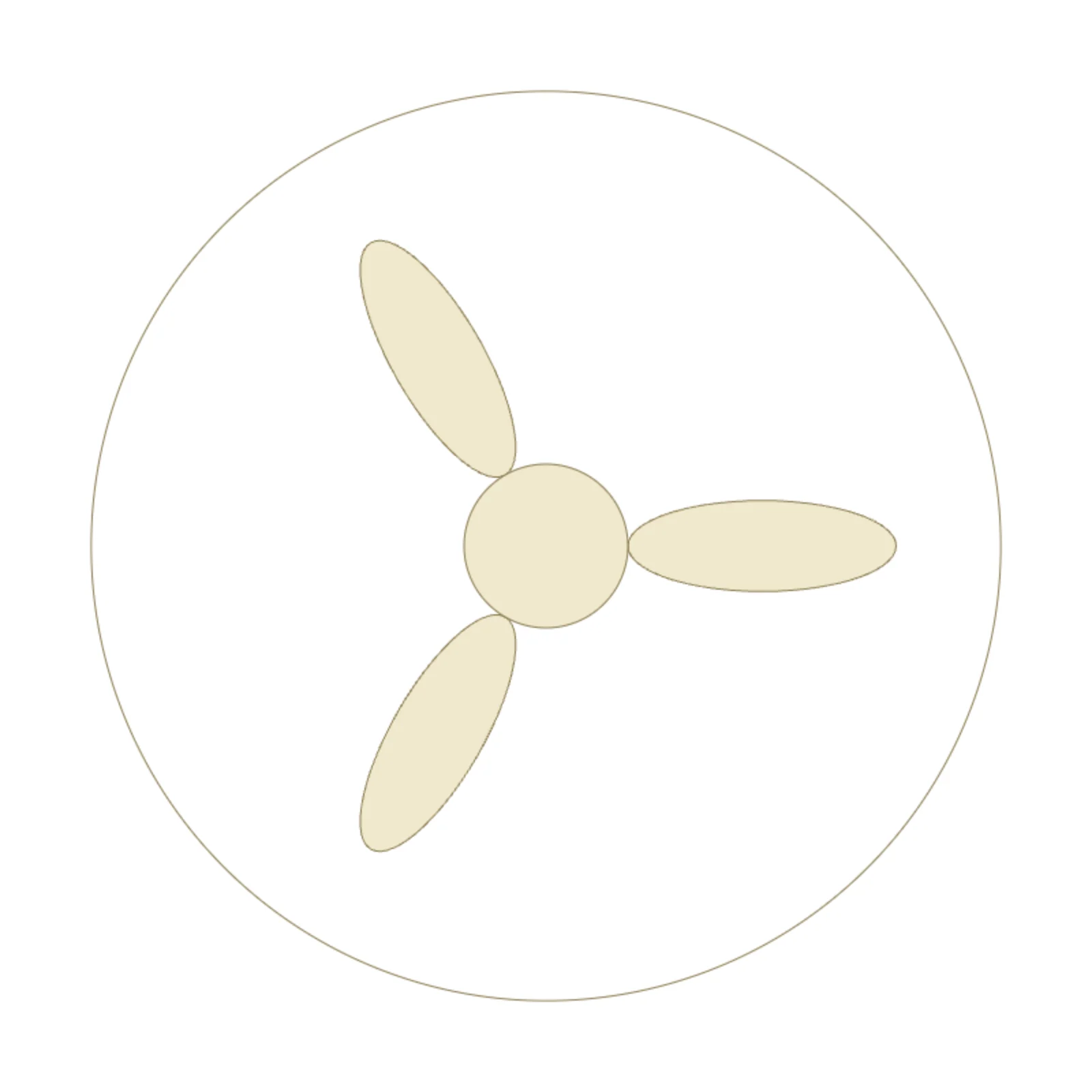 Ceiling Fan with Light 52" — 2D floor-plan symbol