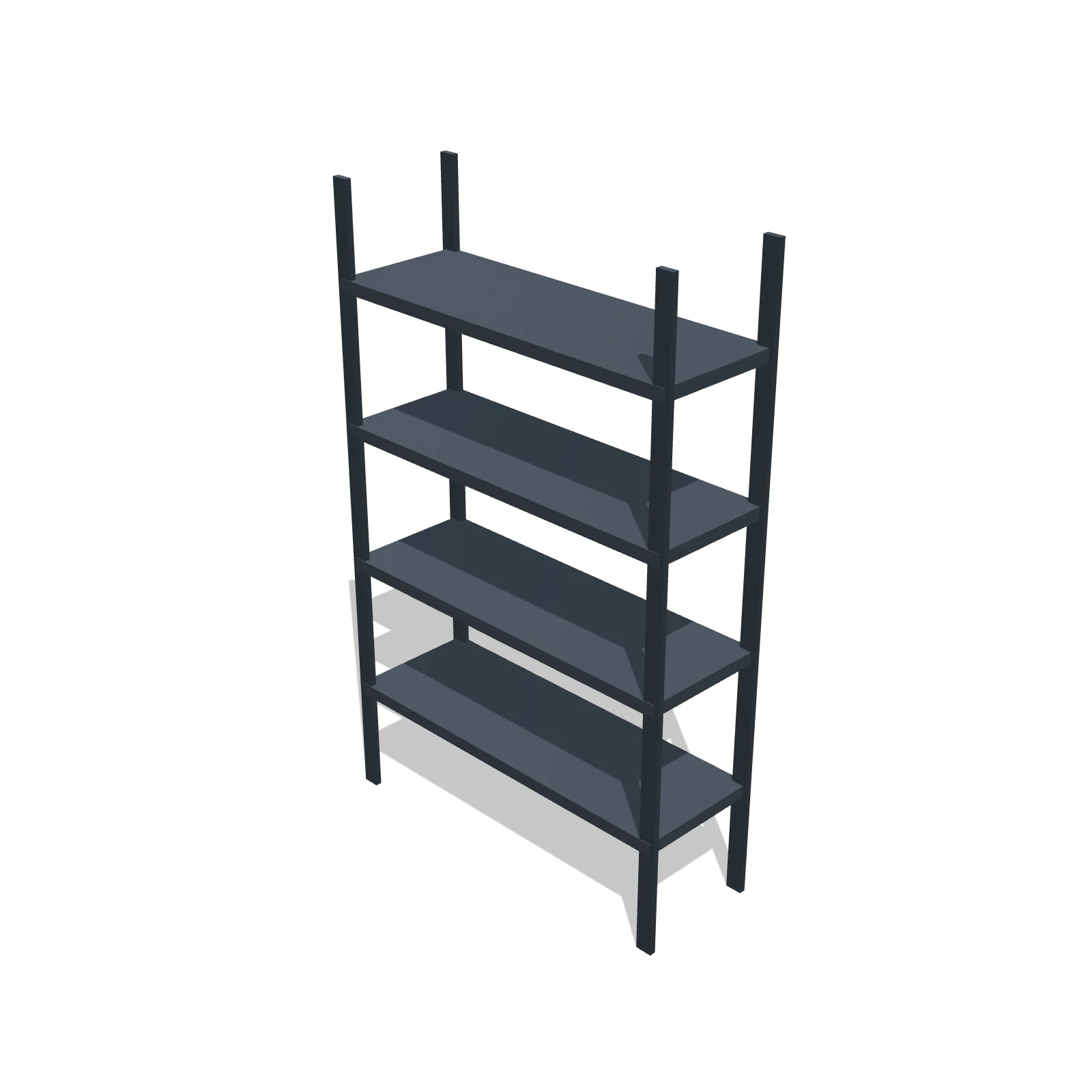 4-Tier Shelf 48" — 3D preview