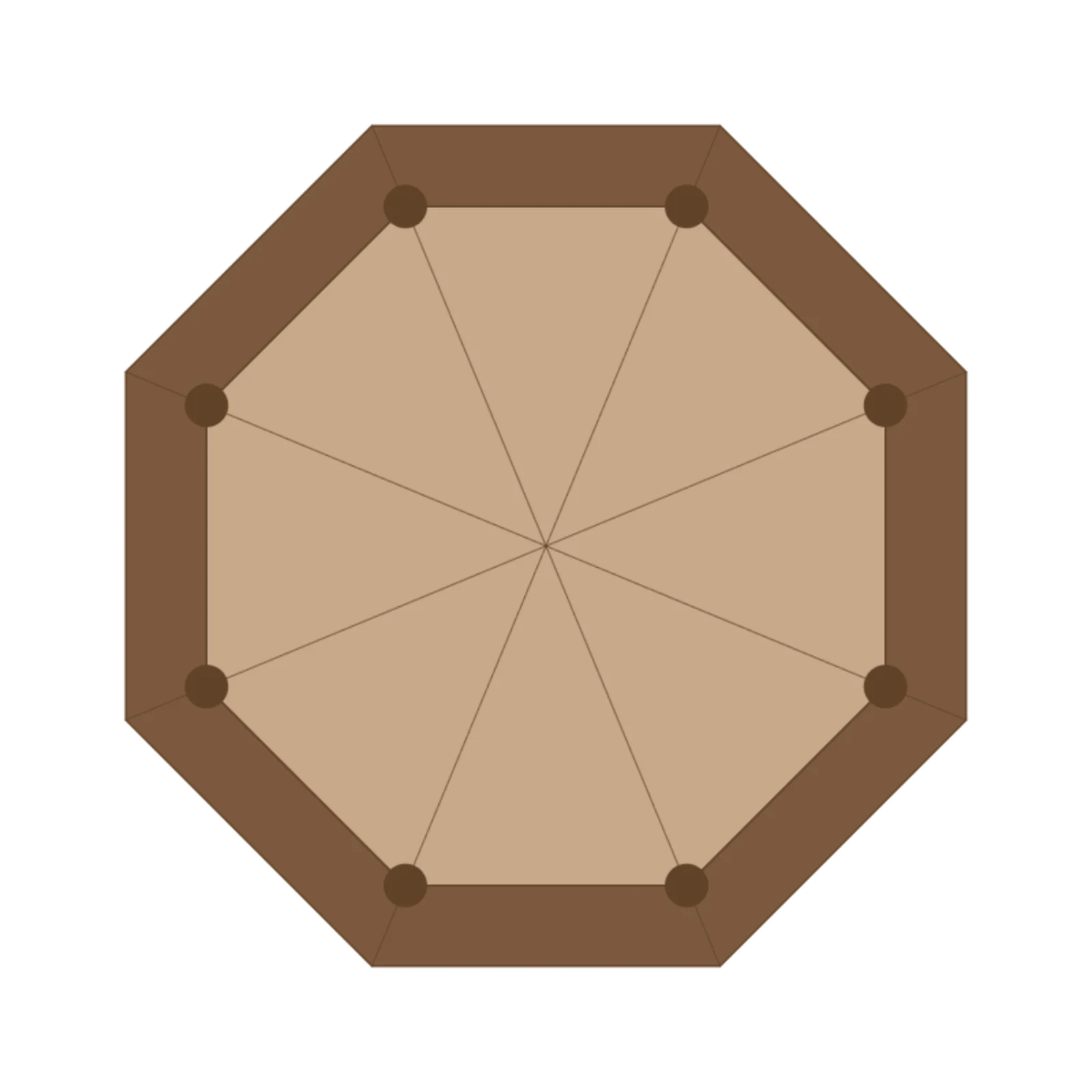 Octagonal Gazebo — 2D floor-plan symbol