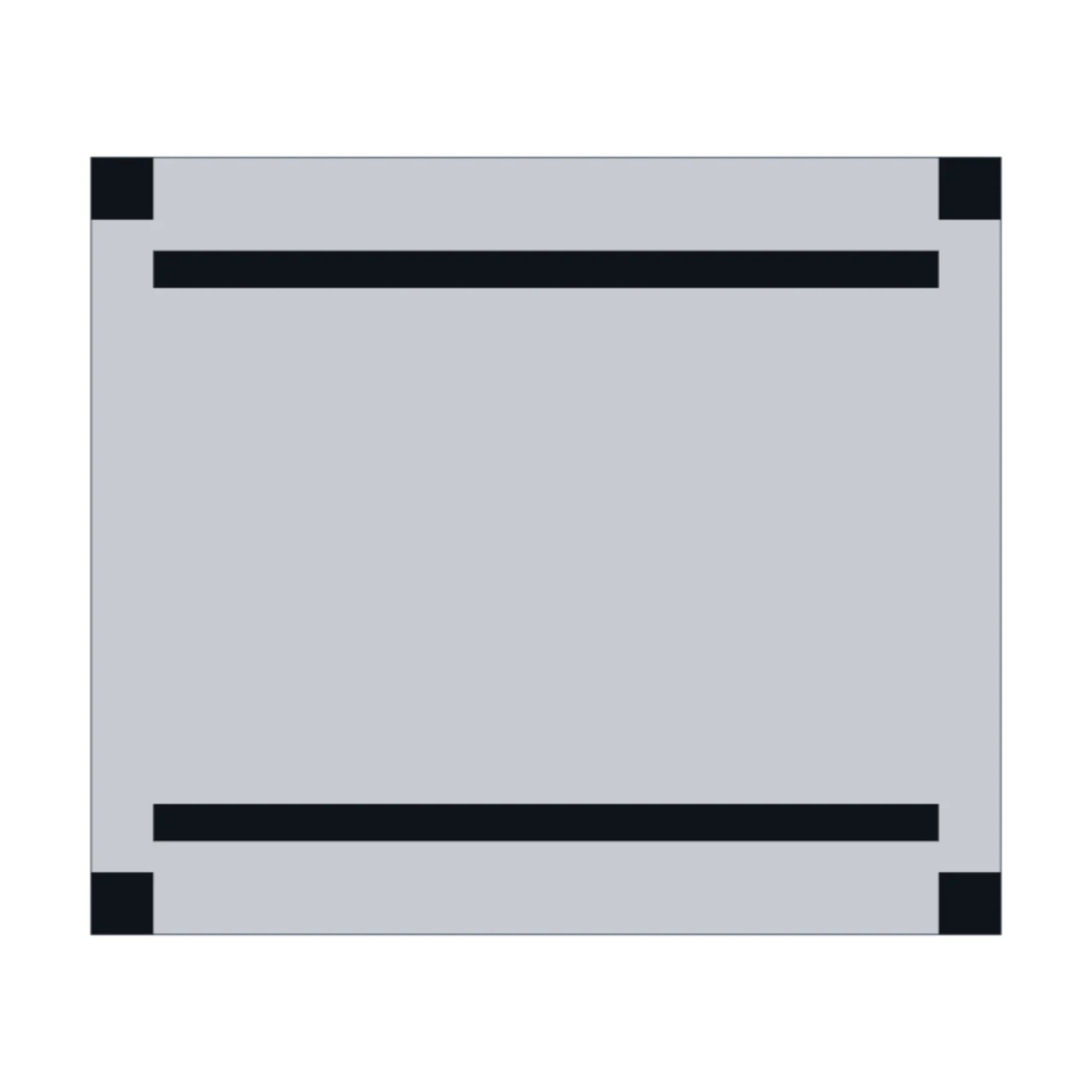 Wall-Mounted Folding Rack — 2D floor-plan symbol