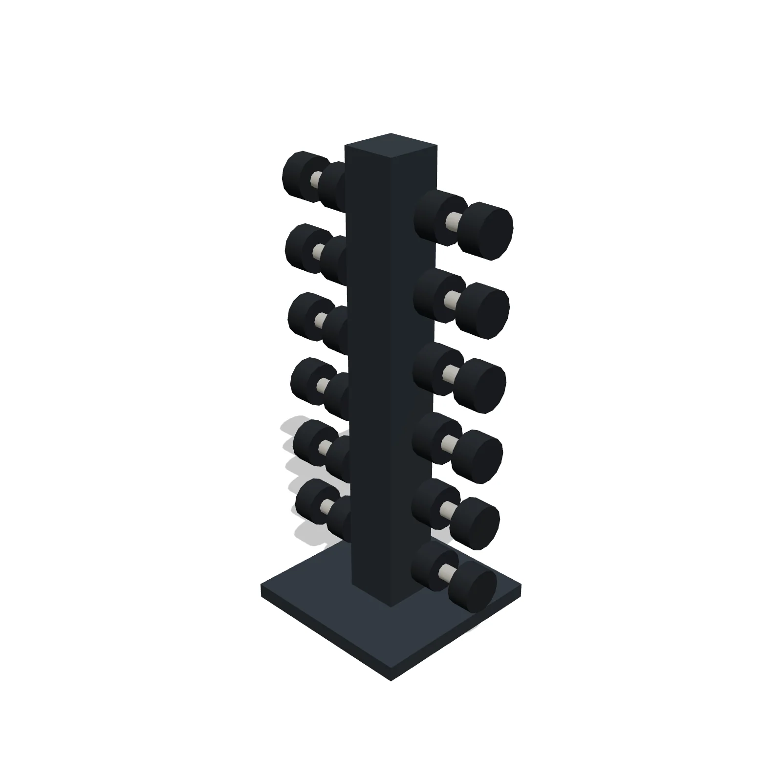 Vertical Dumbbell Stand — 3D preview