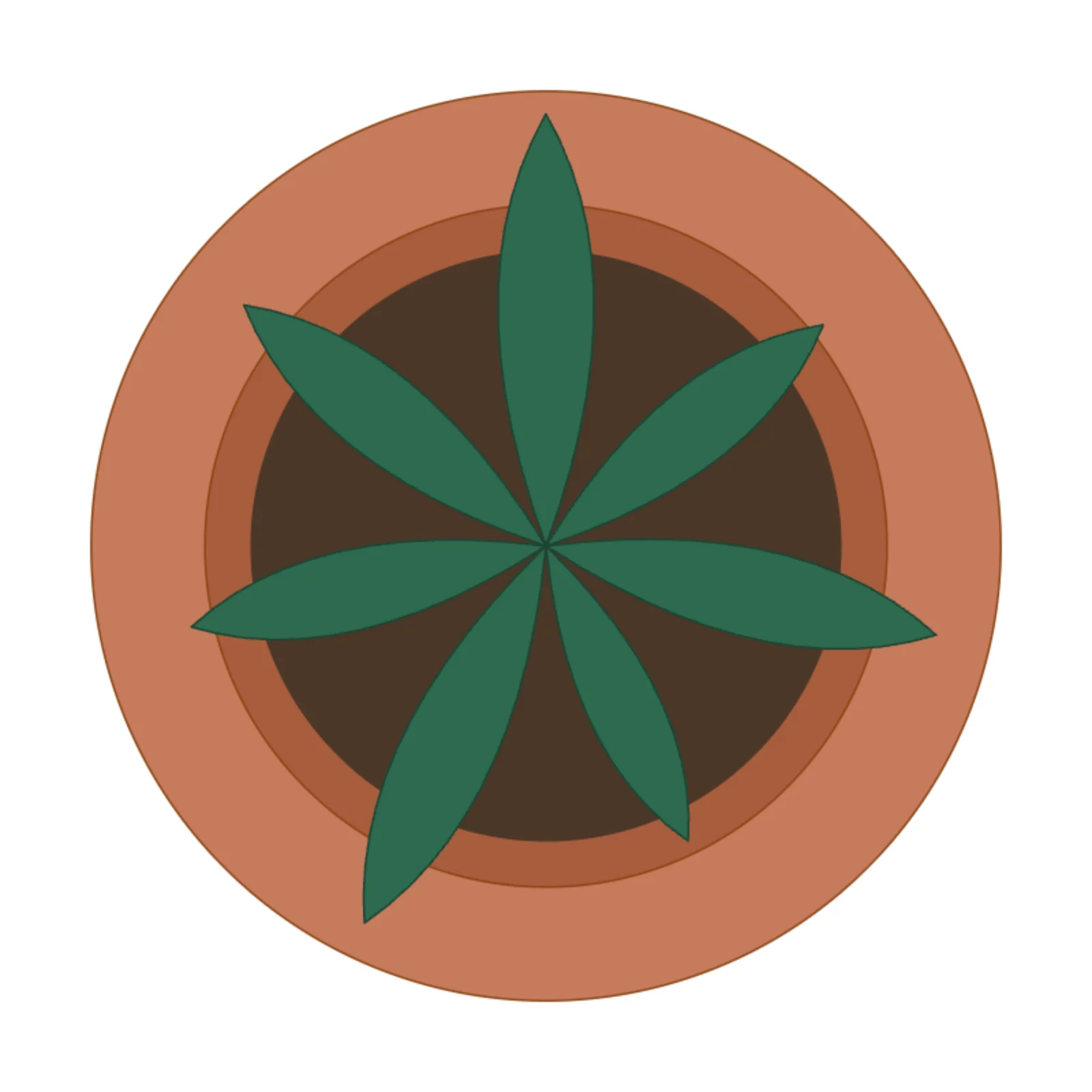 Small Plant — 2D floor-plan symbol