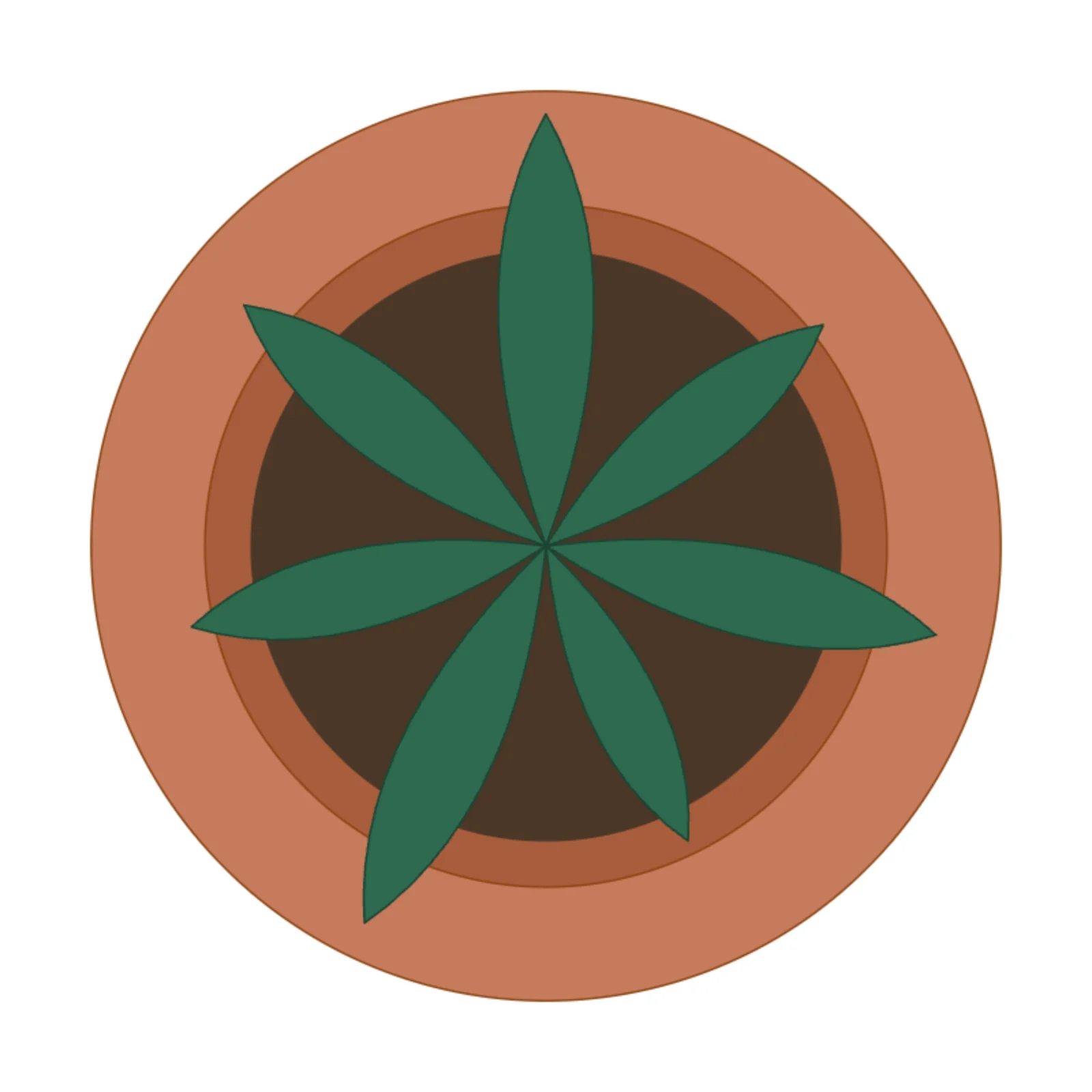 Small Office Plant — 2D floor-plan symbol