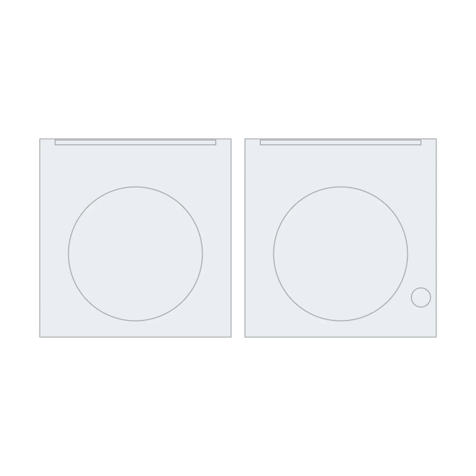 Washer + Dryer (Side by Side) — 2D floor-plan symbol