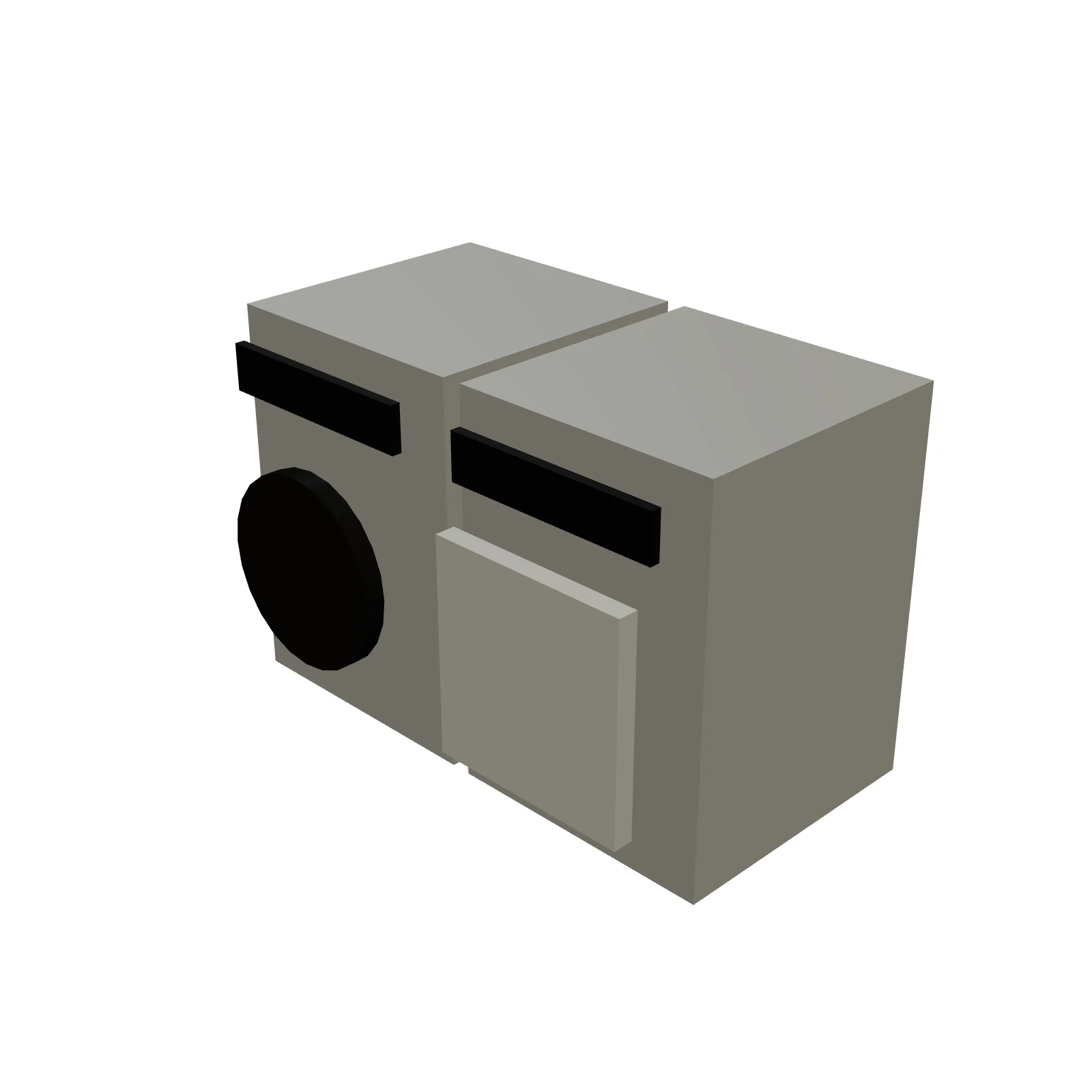 Washer + Dryer (Side by Side) — 3D preview
