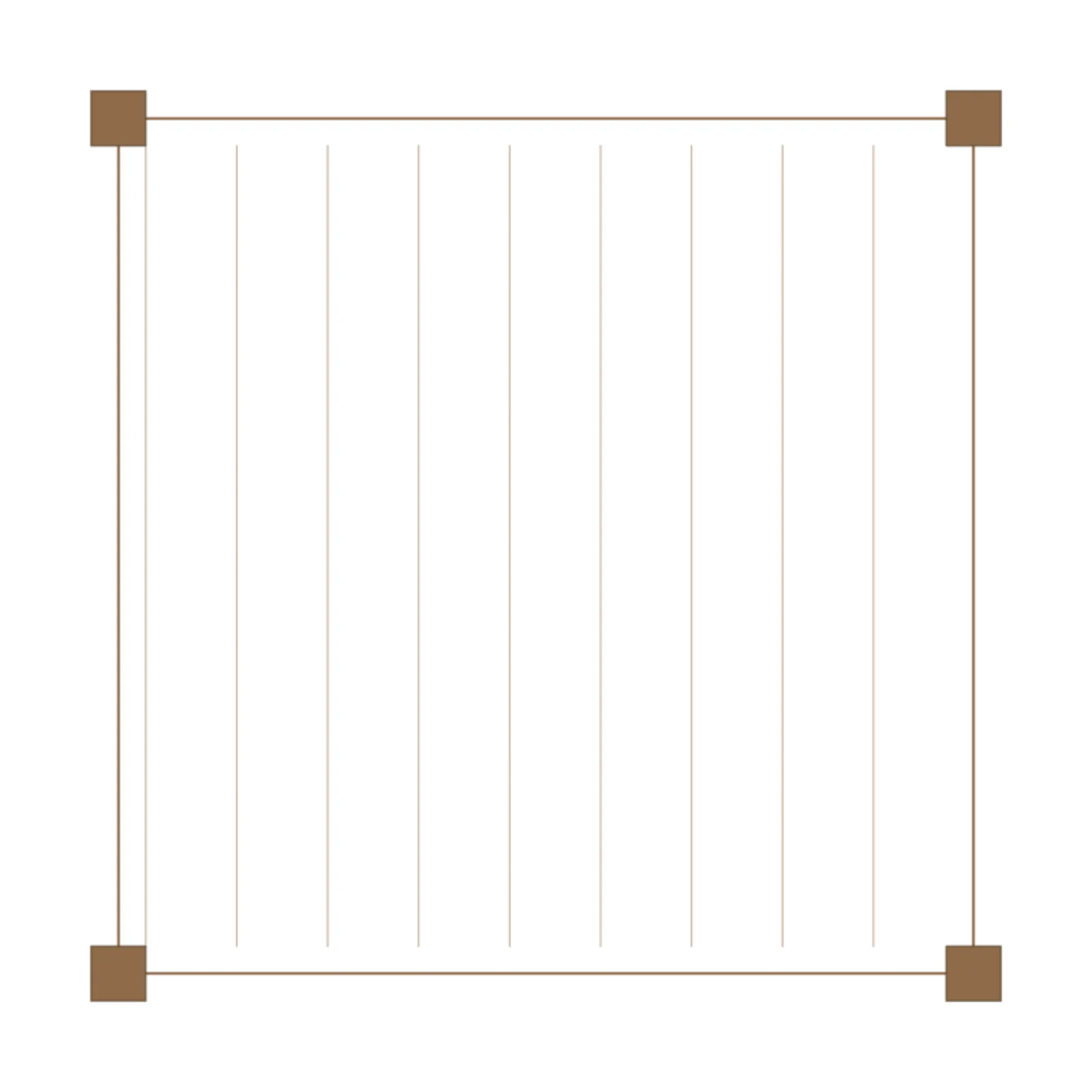 Pergola 10×10 — 2D floor-plan symbol