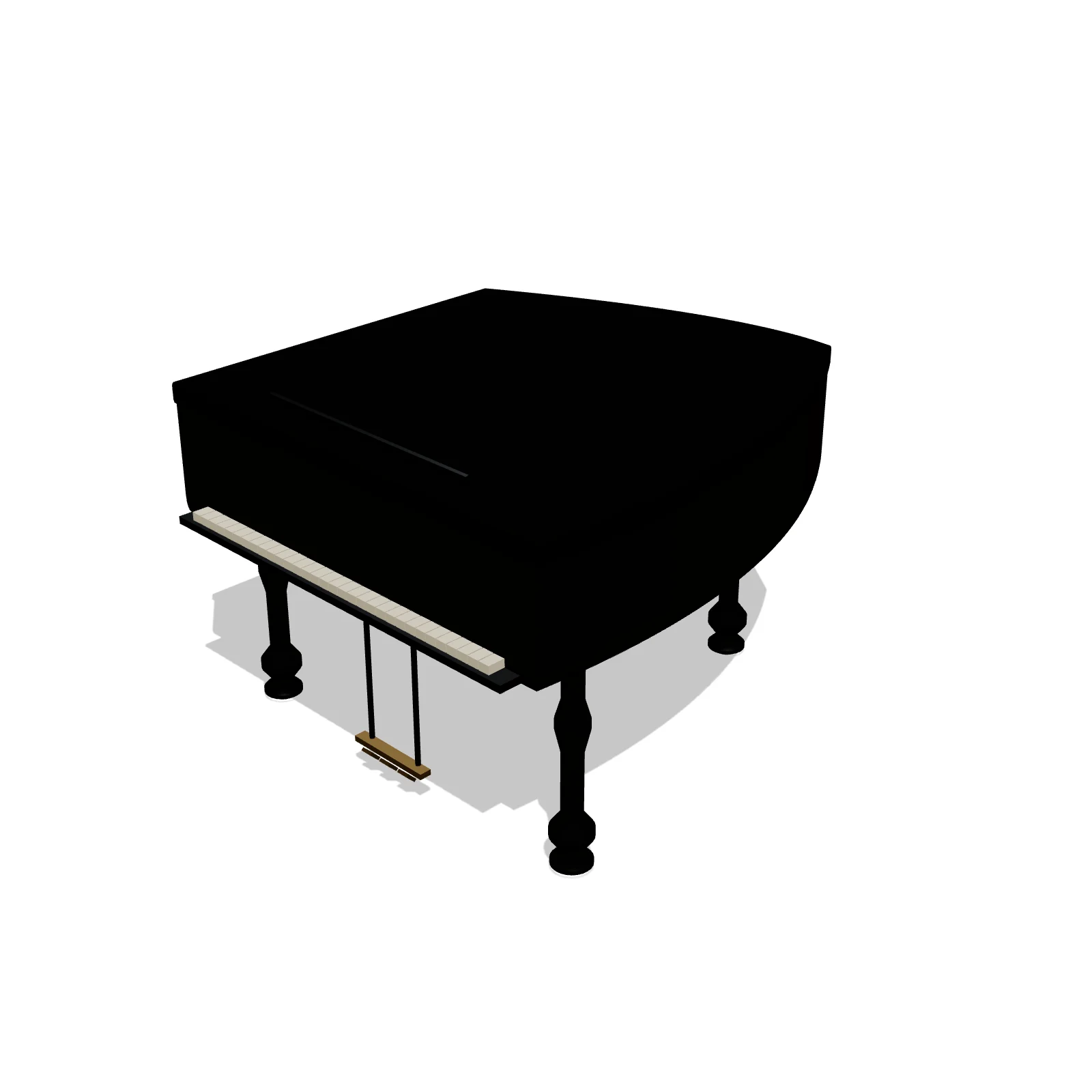 Baby Grand Piano — 3D preview