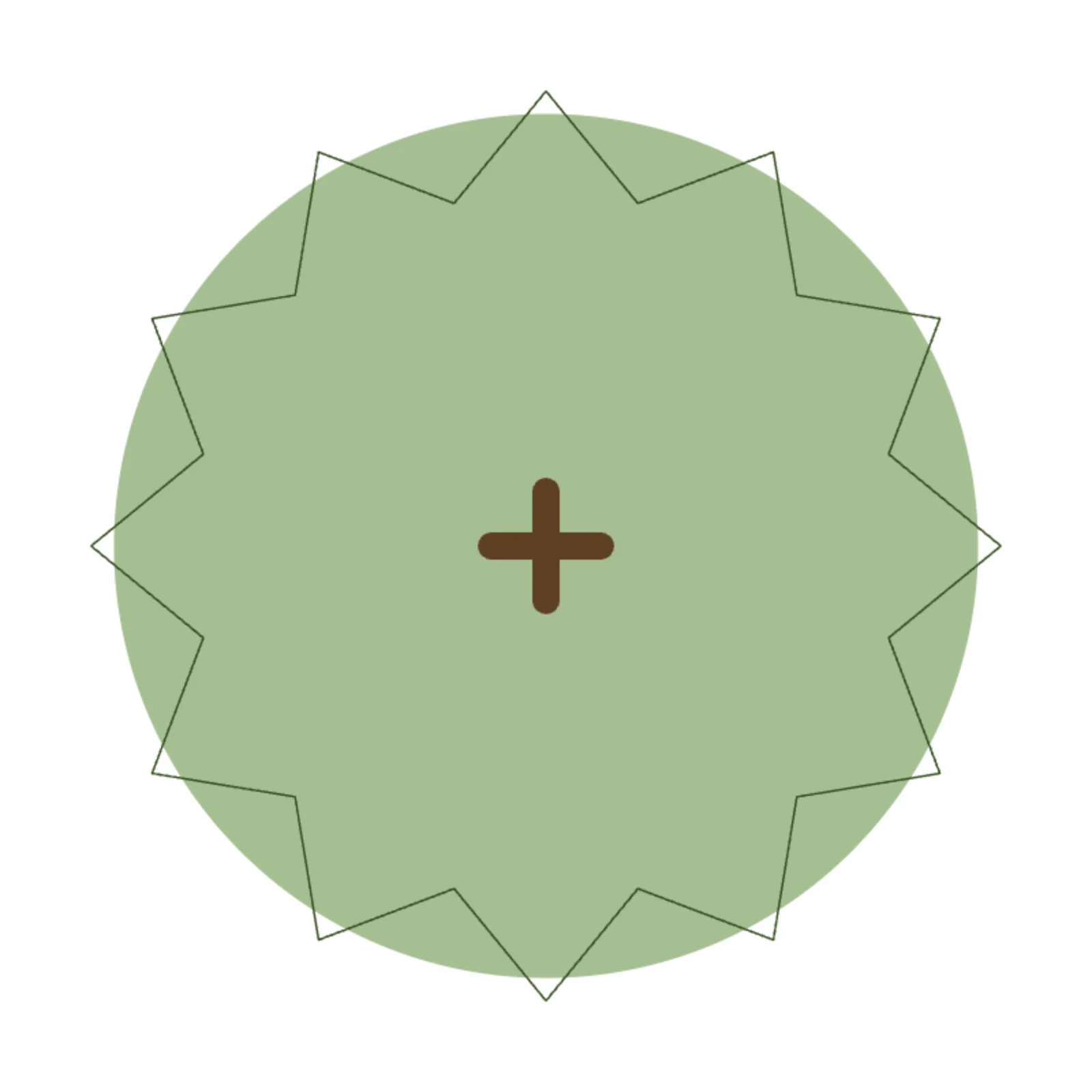 Palm Tree — 2D floor-plan symbol
