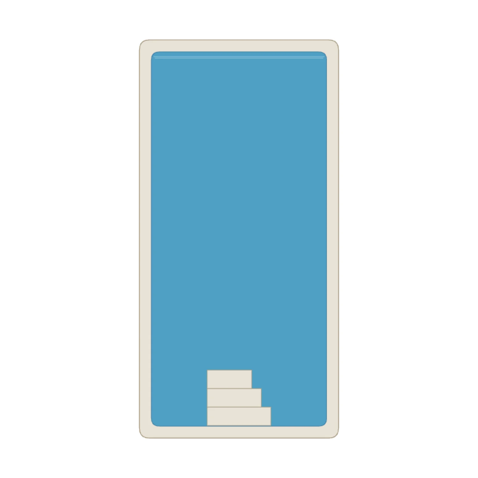Rectangular Pool 16×32 — 2D floor-plan symbol