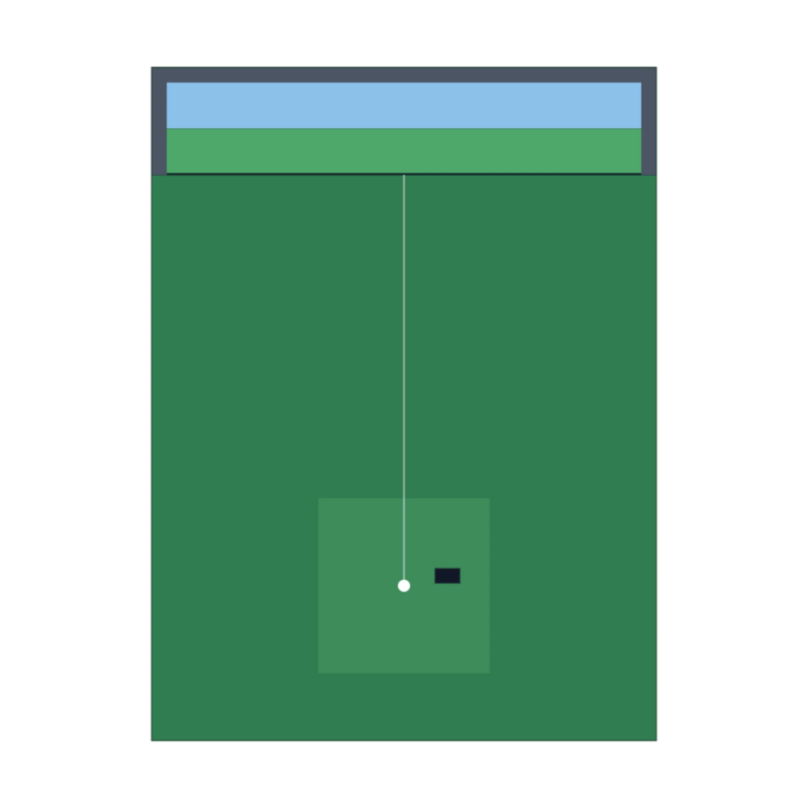 Golf Simulator (Compact) — 2D floor-plan symbol