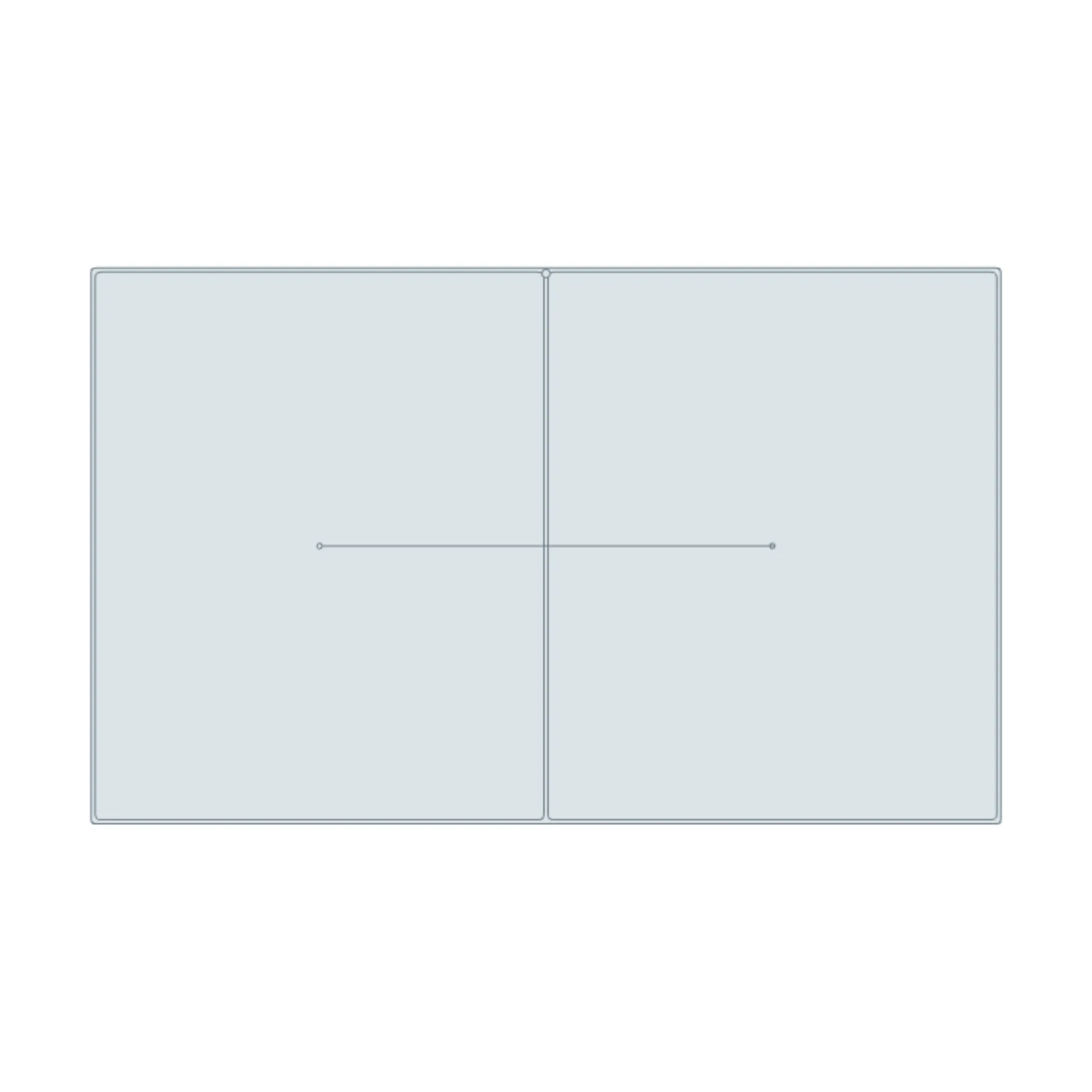 Double Bowl 36" — 2D floor-plan symbol