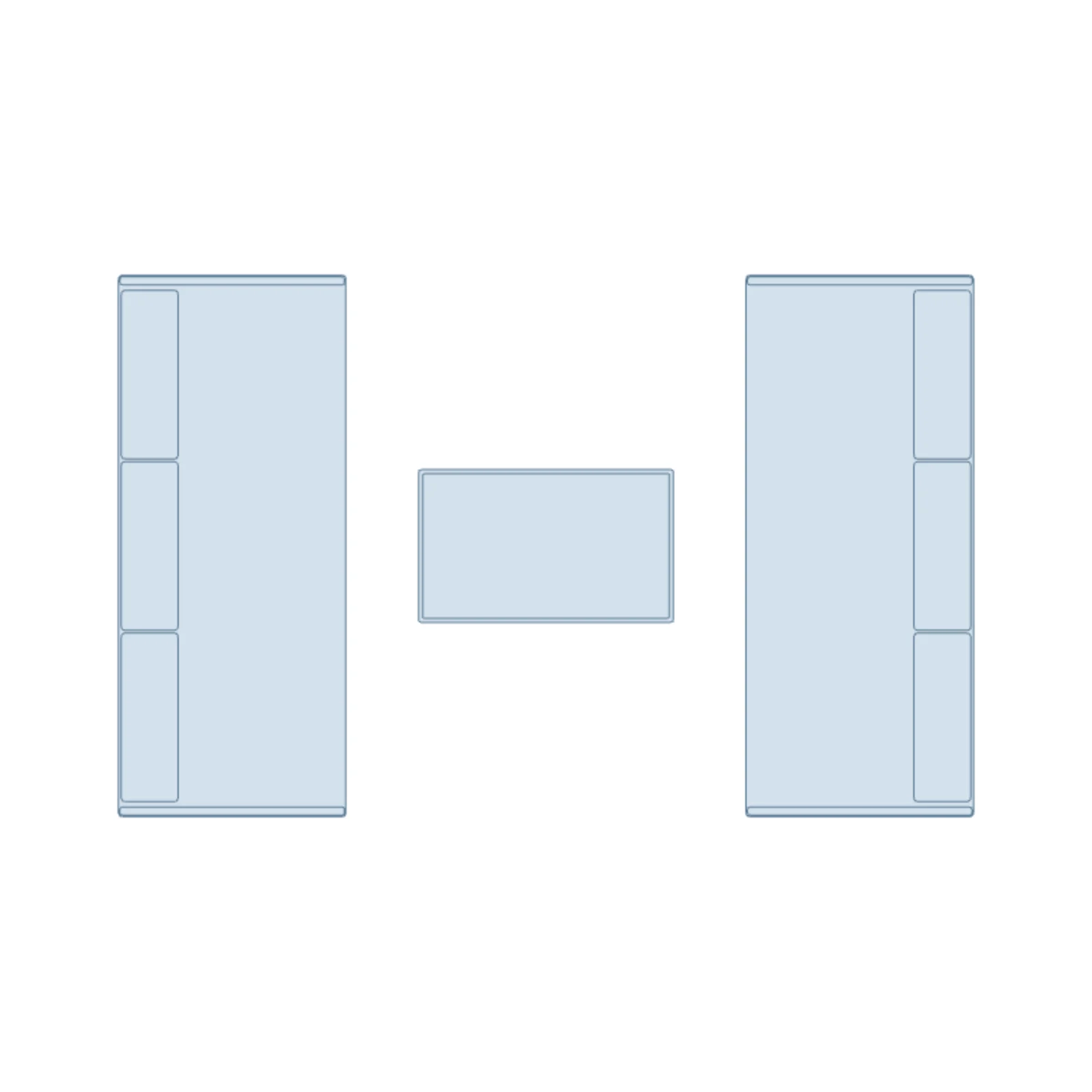 Conversation Set — 2D floor-plan symbol