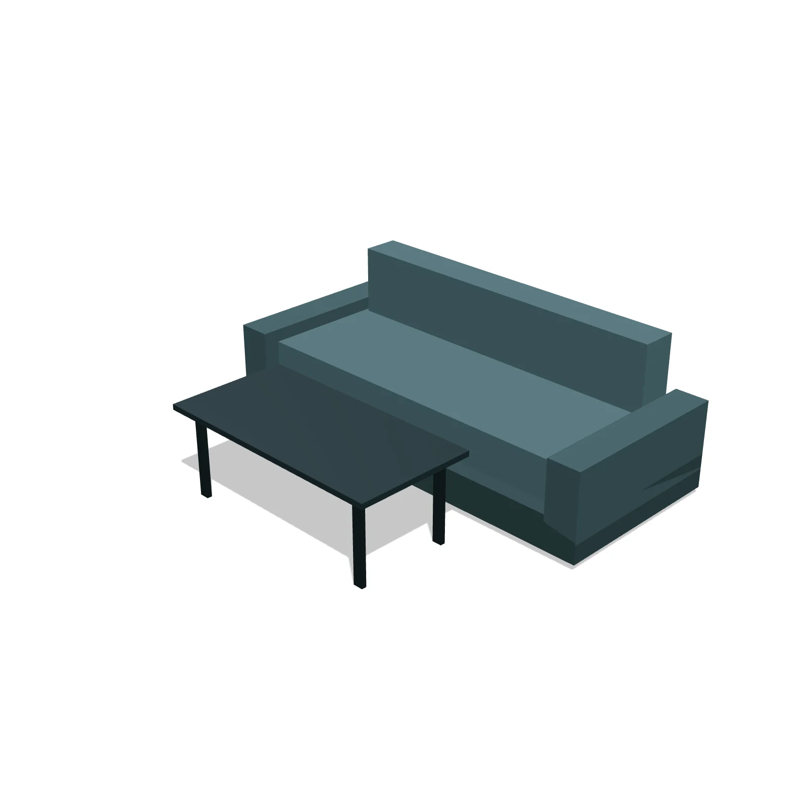 Sofa + Coffee Table — 3D preview