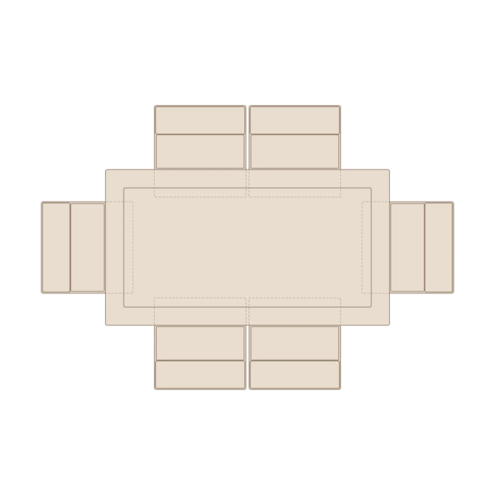 Conference Table 6-Seat — 2D floor-plan symbol