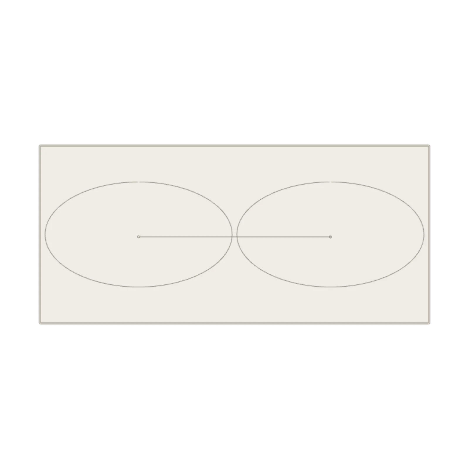 Vanity 48" — 2D floor-plan symbol