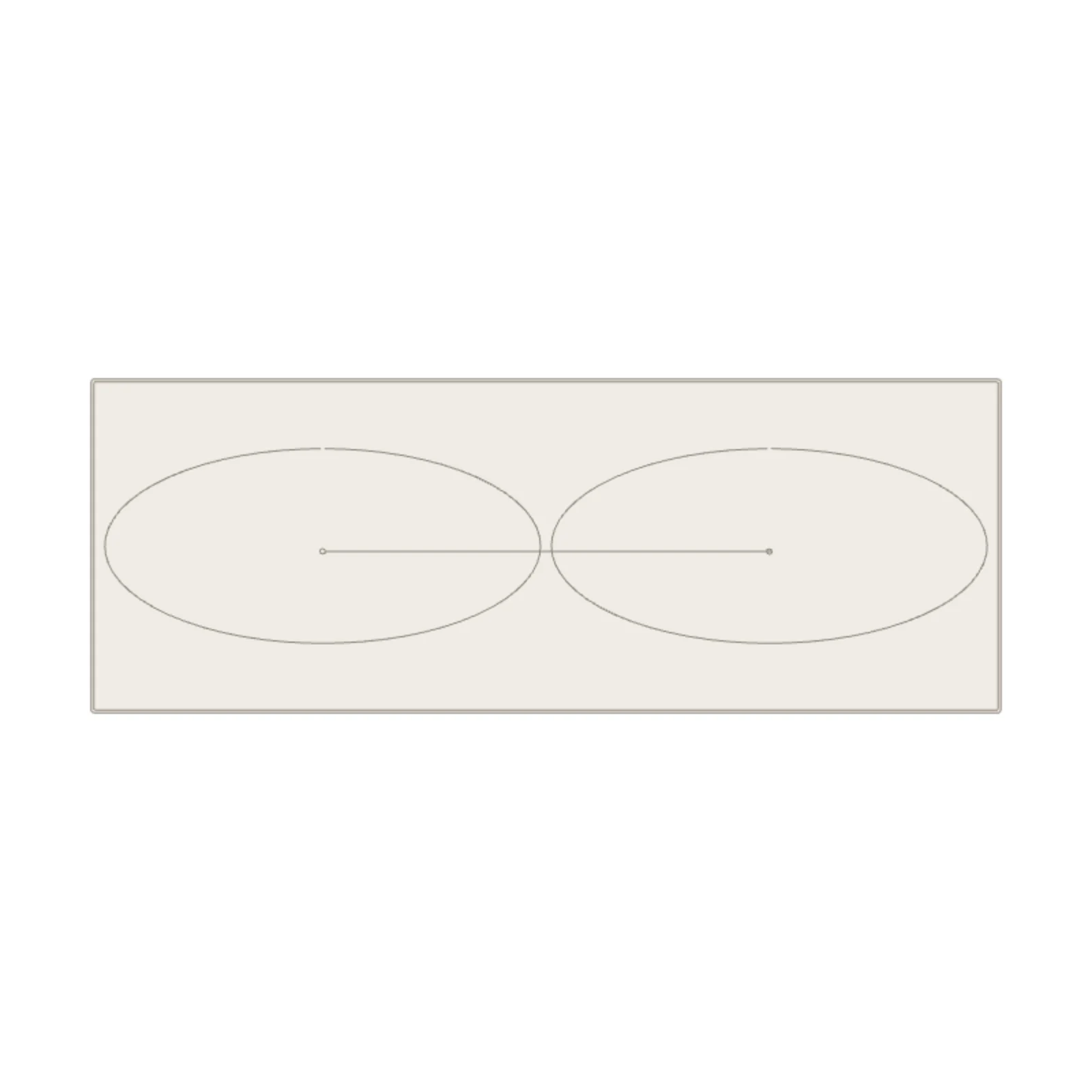 Vanity 60" — 2D floor-plan symbol