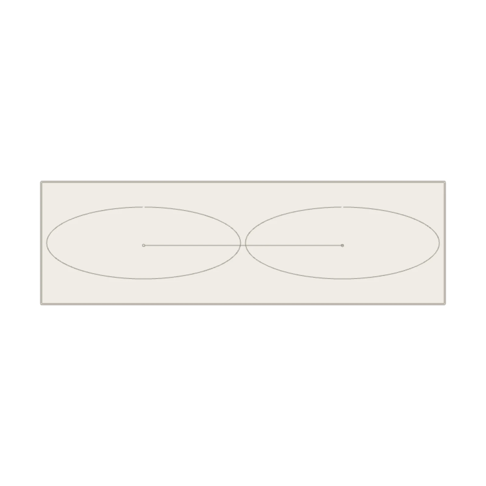 Vanity 72" — 2D floor-plan symbol