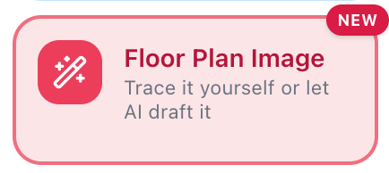 Floor Plan Image tile — trace it yourself or let AI draft it — RoomSketch3D room planner app