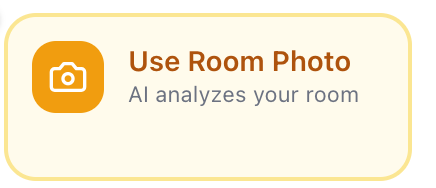 Use Room Photo tile — AI analyzes your room — RoomSketch3D room planner app